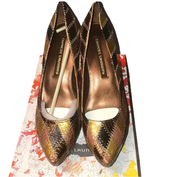 New Chinese Laundry Ready Patchwork Heels - Picture 3 of 9